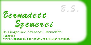 bernadett szemerei business card